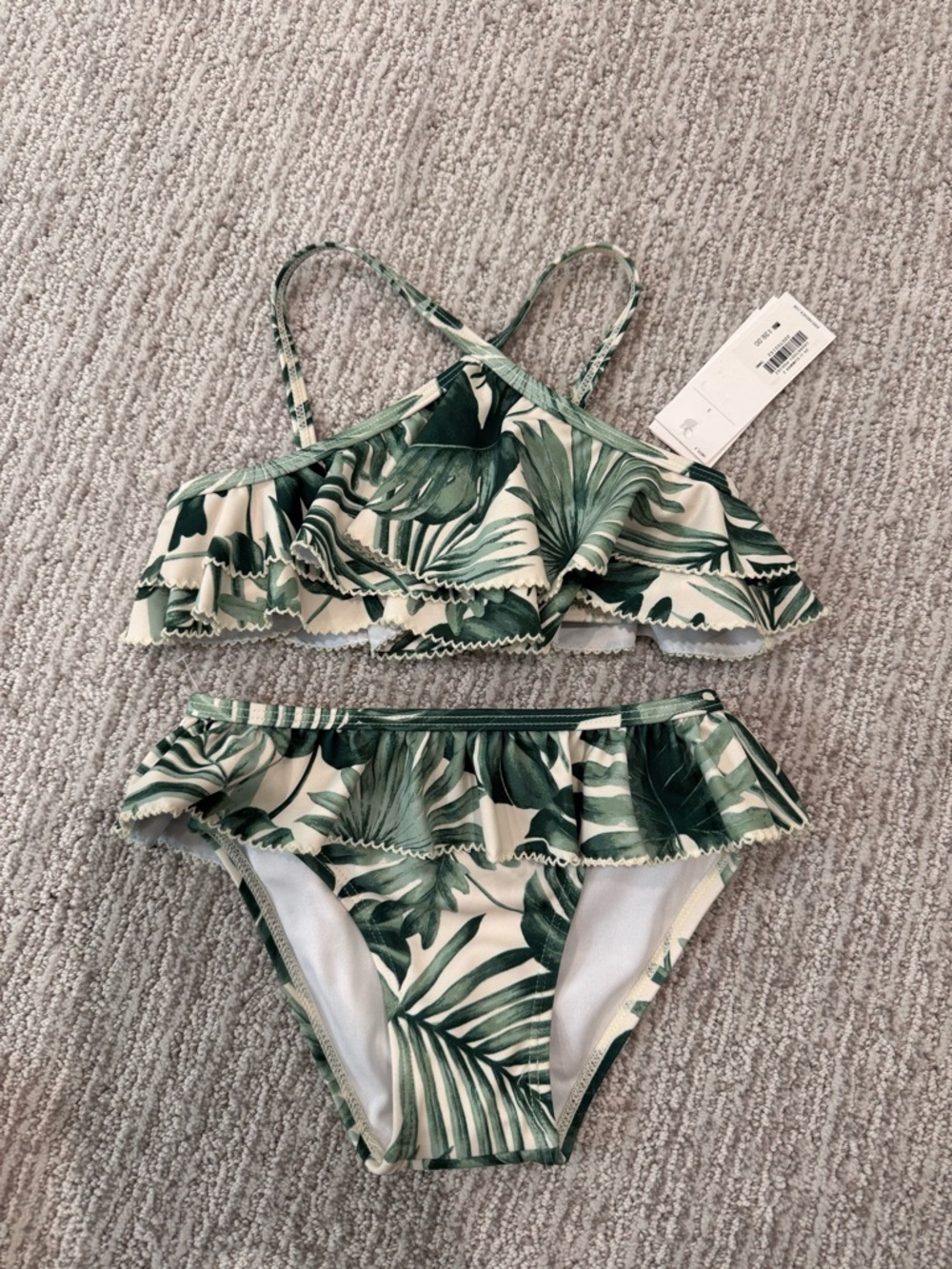 JANIE AND JACK Tropical Ruffle Two-Piece Swim Set